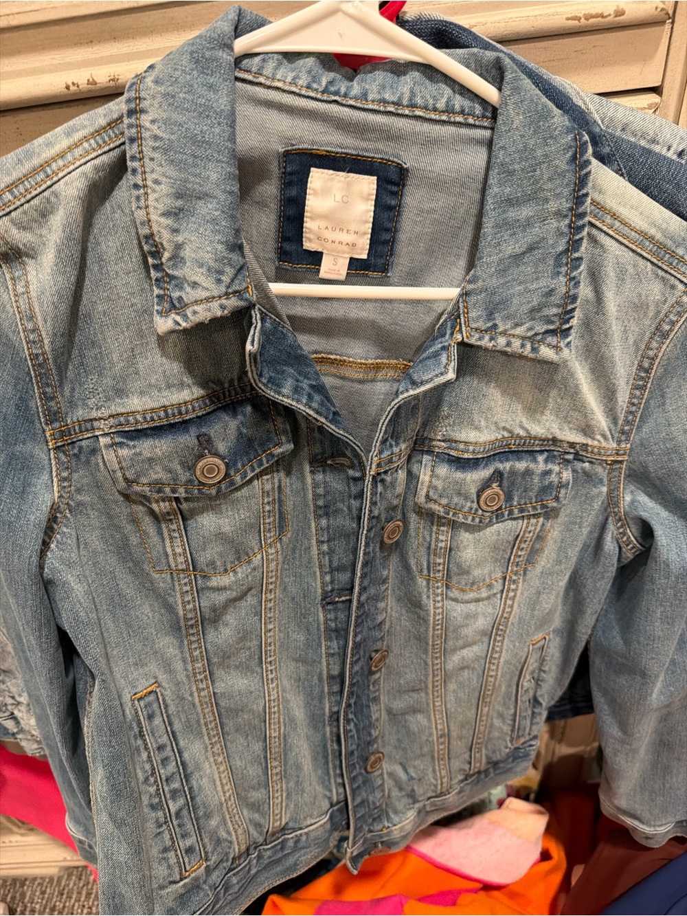 LC Lauren Conrad Light Blue Denim Jean Jacket